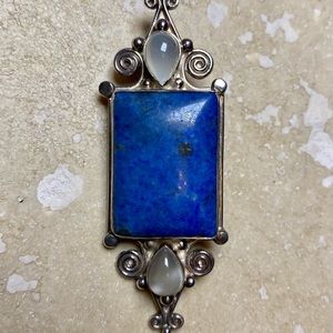 Sajen 925 Lapis Lazuli Pin Pendant